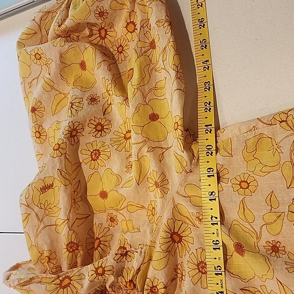 Free People Miss Daisy Cotton Printed Top sz S - Picture 7 of 11